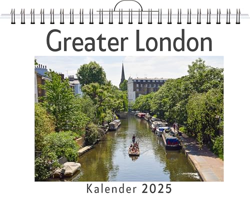 Greater London - (Wandkalender 2025, Kalender DIN A4 quer, Monatskalender im Querformat mit Kalendarium, das perfekte Geschenk) von FlipFlop
