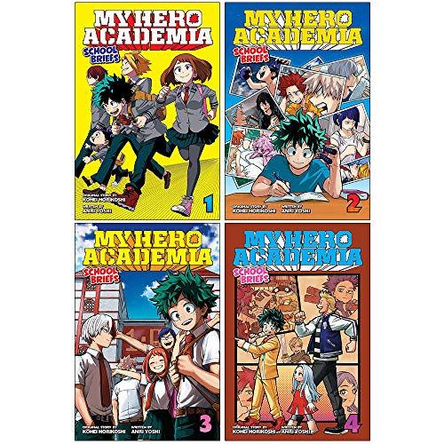 My Hero Academia School Briefs Series Vol 1-4 Books Collection Set By Anri Yoshi (Parents' Day, Training Camp, Dorm Days, Festival For All)