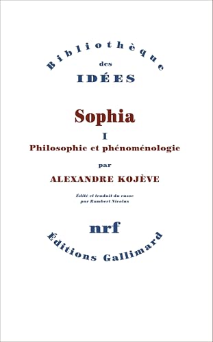 Sophia: Philosophie et phénoménologie (1) von GALLIMARD