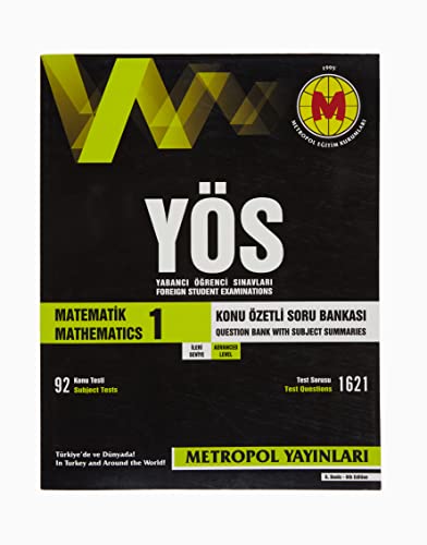 YÖS Matematik 1 İleri Seviye Konu Özetli Soru Bankası YÖS Matematik 1 İleri Seviye Konu Özetli Soru Bankası
