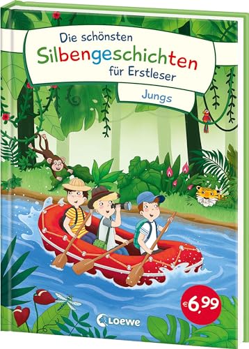 Die schönsten Silbengeschichten für Erstleser - Jungs: Sammelband zum Lesenlernen mit Silbenfärbung ab 7 Jahre