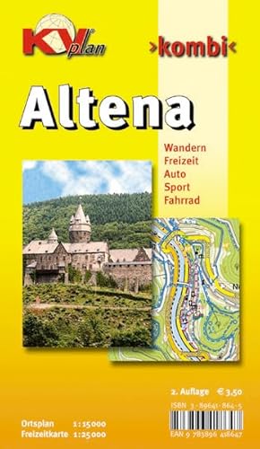 Altena: 1:15.000 Stadtplan mit Wanderkarte 1:25.000 inkl. Höhenlinien: Stadtplan mit Wanderkarte 1:25.000 incl. Höhenlinien (KVplan-Kombi-Reihe)