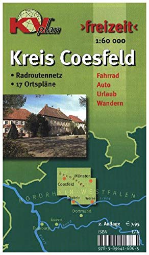 Coesfeld Kreiskarte für das südliche Münsterland: 1:60.000 Freizeitkarte mit beschildertem Radroutennetz und 17 Ortsplänen in 1:25.000 (KVplan Münsterland-Region)