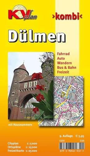Dülmen: 1:15.000 Stadtplan mit Freizeitkarte 1:25.000 inkl. aller Rad und Wanderwege, Cityplan 1:5.000: Stadtplan mit Freizeitkarte 1 : 25.000 incl. ... 1 : 5.000 (KVplan Münsterland-Region)