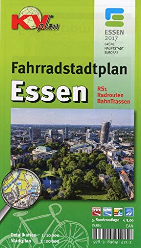 Essen - Fahrradstadtplan: KVplan, Radkarte/Wanderkarte/Stadtplan, 1:20.000 / 1:10.000, inkl. RS1, allen Radrouten und ehem. Bahntrassen: 1:20.000 ... Sonderausgaben: Reiterkarten, Atlanten)