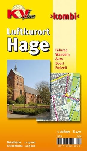 Hage: 1:15.000 Samtgemeindekarte mit Freizeitkarte 1:25.000 inkl. Radrouten und Wanderwegen: Samtgemeindeplan mit Freizeitkarte 1 : 25.000 incl. Rad und Wanderwegen (KVplan Ostfriesland-Region)