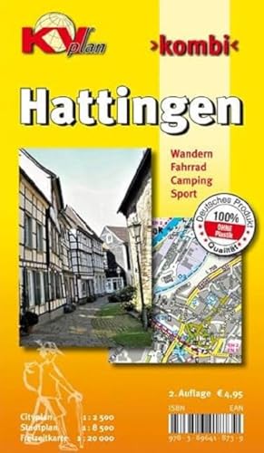 Hattingen: 1:10.000 Stadtplan mit Freizeitkarte 1:20.000 für Wandern, Radfahren und viele weitere Freizeitaktivitäten im Naherholungsgebiet des ... 1:20.000 / 1:8.500 (KVplan-Kombi-Reihe)