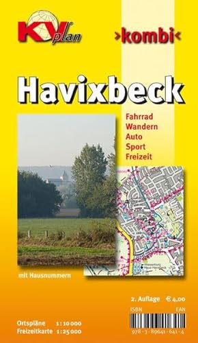 Havixbeck: 1:10.000 Ortspläne mit Freizeitkarte 1:25.000 inkl. Radrouten und Wanderwegen der Baumbergeregion: Fahrrad. Wandern. Auto. Sport. Freizeit (KVplan Münsterland-Region)