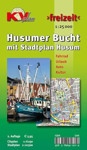 Husumer Bucht mit Stadtplan Husum: 1:12.500 Stadtplan von Husum mit Schobüll und Freizeitkarte. 1:25.000 der Husumer Bucht inkl. aller beschilderten ... 1:6500 (KVplan Schleswig-Holstein-Region)
