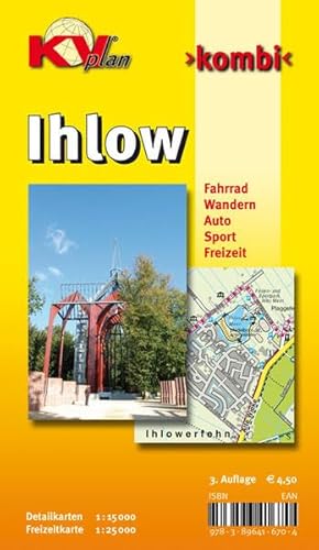 Ihlow: 1:15.000, Gemeindekarte mit 7 Ortsplänen und Freizeitkarte 1:25.000 inkl. Radrouten und Wanderwegen: Detailkarten 1 : 15 000. Freizeitkarte 1 : ... Sport. Freizeit (KVplan Ostfriesland-Region)