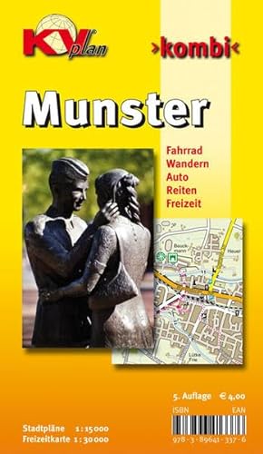 Munster: 1:15.000 Stadtplan mit Freizeitkarte 1:30.000 inkl. Rad- und Wanderwegen: Fahrrad, Wandern, Auto, Reiten, Freizeit (KVplan Heide-Region)