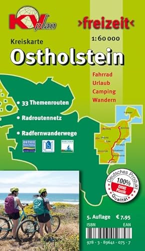 Ostholstein Kreiskarte: 1:60.000 Freizeitkarte inkl. Radroutennetz, 29 aktuelle Themenrouten, Ostseeküstenradweg, Mönschweg, Holsteinische Schweiz: ... 1:60.000 (KVplan Schleswig-Holstein-Region) von KommunalVerlag Tacken e.K