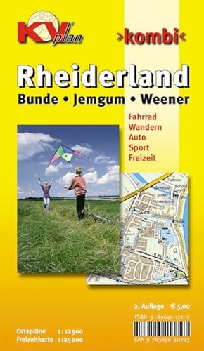 Rheiderland mit Bunde, Jemgum und Weener: 1:12.500 Ortspläne und Freizeitkarte 1:25.000 mit Radrouten und Wanderwegen (KVplan Ostfriesland-Region)