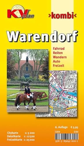 Warendorf: 1:12.500 Stadtplan mit Freizeitkarte 1:25.000 inkl. Rad-, Reit-, und Wanderwegen zzgl. Cityplan 1:5.000: Citykarte 1 : 5 000. Detailkarte 1 ... Auto, Freizeit (KVplan Münsterland-Region)