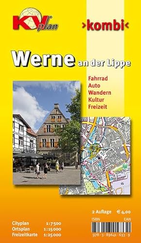 Werne an der Lippe: 1:15.000 Stadtplan mit Freitzeitkarte 1:25.000 inkl. Radrouten und Wanderwegen, Cityplan mit Altstadt 1:7.500: Stadtplan mit ... Kultur. Freizeit (KVplan Münsterland-Region)