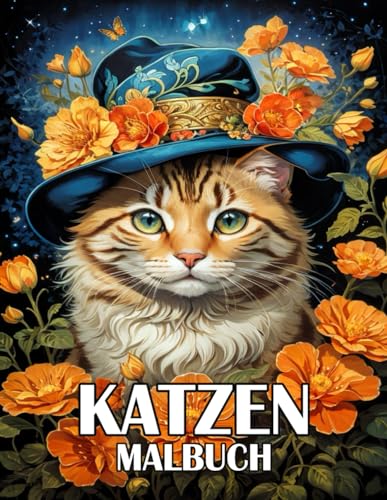 Katzen Malbuch: Tiere Ausmalbuch mit 50 wunderschönen Katzen-Motiven für Erwachsene und Jugendliche zum Entspannen und Stressabbau von Independently published