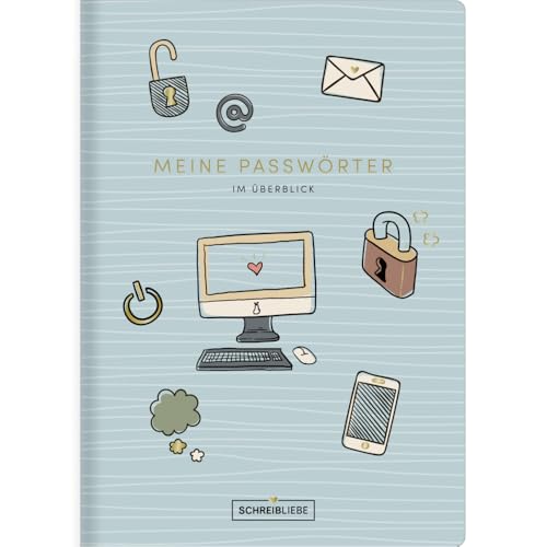 Meine Passwörter: Dein Alltagshelfer, Eintragbuch zum Ausfüllen, für Passwörter 72 Seiten , 14,8 x 21 cm SchreibLiebe von Korsch Verlag