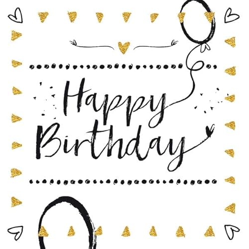 Happy Birthday: TypoArt Geschenkbuch, voll mit Glück zum Geburtstag.