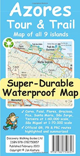 Azores Tour & Trail Super-Durable Map (2nd edition)