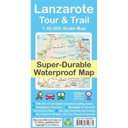 Lanzarote Tour & Trail Map von Discovery Walking Guides Ltd