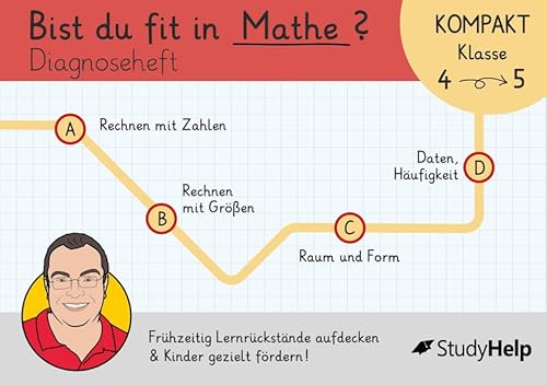 Diagnoseheft - Bist du fit in Mathe? Lernrückstände frühzeitig erkennen und Kinder gezielt fördern! von StudyHelp