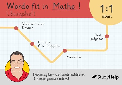 Werde fit in Mathe: Einsdurcheins (1:1) üben: im Hunderterraum - Übungsheft (Mathe mit Lehrer Schmidt: inklusive Lernvideos) von StudyHelp