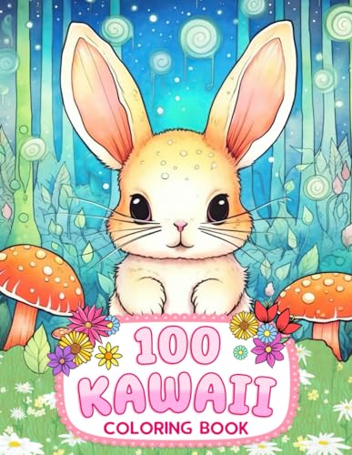 100 Kawaii: Exciting and Cute Coloring Book with Adorable Illustrations for Ages to Have Fun and Relieve Stress 100 Kawaii: Exciting and Cute Coloring Book with Adorable Illustrations for Ages to Have Fun and Relieve Stress