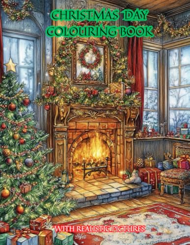 Christmas Day Themed Adult Colouring Book Holiday Coloring Book Stress Relief von Independently published