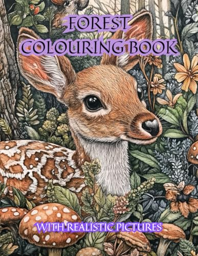 Forest Colouring Book for Adults with Realistic Pictures Stress Relief 80 pages von Independently published