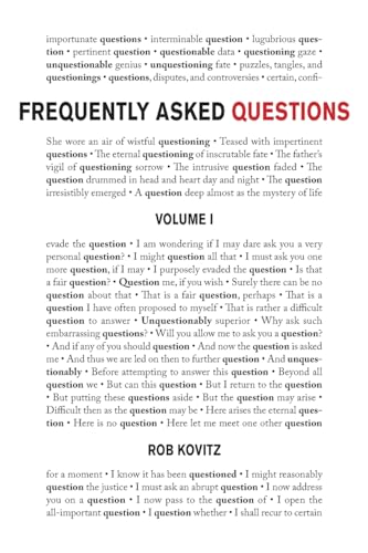 Frequently Asked Questions, Volume 1