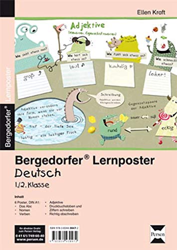 Lernposter Deutsch 1./2.Klasse: 6 Poster für den Klassenraum (Bergedorfer® Lernposter)