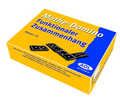 AOL Verlag Mathe-Domino: Funktionaler Zusammenhang: Informationen aus Schaubildern herauslesen und Kurvenverläufe interpretieren (7. und 8. Klasse) (Mathe-Dominos) von AOL-Verlag i.d. AAP LW