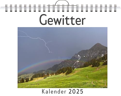Gewitter - (Wandkalender 2025, Kalender DIN A4 quer, Monatskalender im Querformat mit Kalendarium, das perfekte Geschenk) von FlipFlop