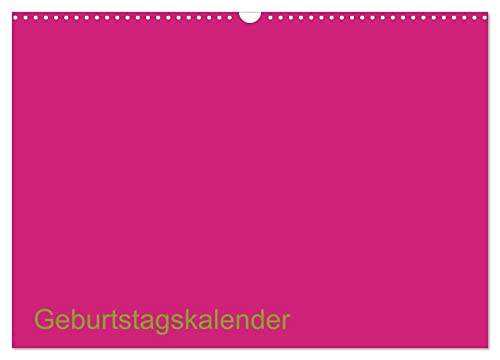 Bastel-Geburtstagskalender pink/Geburtstagskalender (Wandkalender 2025 DIN A3 quer), CALVENDO Monatskalender von CALVENDO
