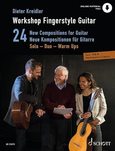 Workshop Fingerstyle Guitar: 24 neue Kompositionen für Gitarre. 1-2 Gitarren. Lehrbuch. von Schott Music, Mainz