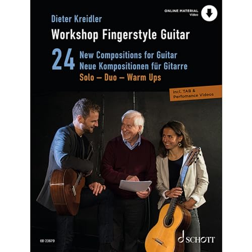 Workshop Fingerstyle Guitar: 24 neue Kompositionen für Gitarre. 1-2 Gitarren. Lehrbuch. von Schott Music, Mainz