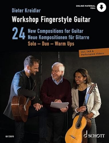 Workshop Fingerstyle Guitar: 24 neue Kompositionen für Gitarre. 1-2 Gitarren. Lehrbuch.