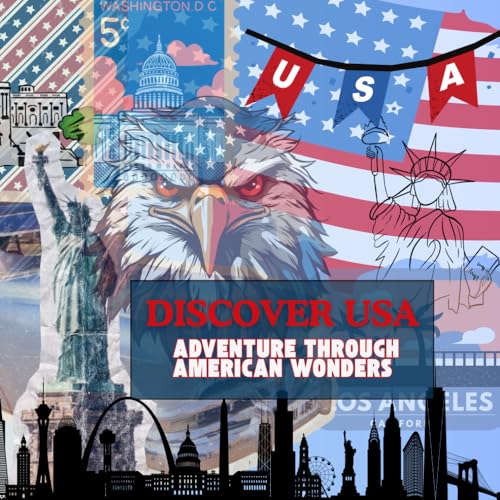 Discover USA: A Coloring Adventure Through American Landmarks & Landscapes: Ein faszinierendes Malbuch für Erwachsene mit ikonischen Wahrzeichen, ... Travel & Culture Coloring Collection, Band 6) von Independently published
