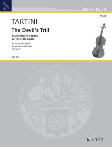 Sonate g-Moll: "Teufelstriller-Sonate". Violine und Klavier.: "Le trille du diable". violin and piano. (Edition Schott)