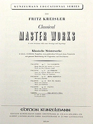 Sonate g-Moll: "Teufelstriller-Sonate". Violine und Klavier.: "Le trille du diable". violin and piano. (Edition Schott)