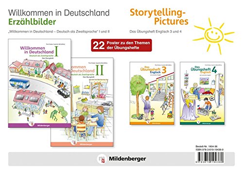 Willkommen in Deutschland – Erzählbilder / Storytelling-Pictures: 22 Poster zu den Themen der Übungshefte „Deutsch als Zweitsprache“ I und II sowie der Übungshefte Englisch 3 und 4