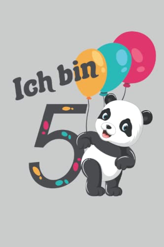 Ich bin 5 Jahre alt: Notizbuch 120 Seiten kariert 6x9 (ca. A5) Soft Cover