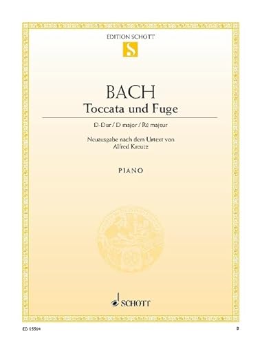 Toccata und Fuge D-Dur: Neuausgabe nach dem Urtext. BWV 912. Klavier.: Neuausgabe nach dem Urtext. BWV 912. Piano. (Edition Schott Einzelausgabe)