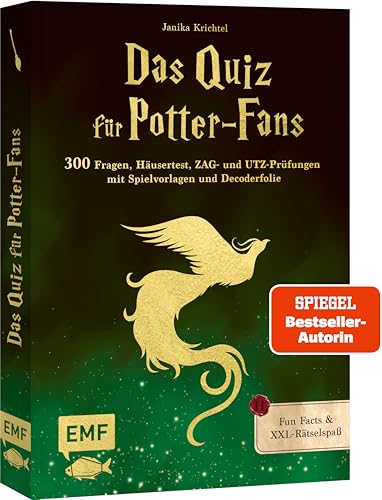 Das magische Quiz für Harry Potter-Fans: XXL-Rätselspaß: Teste dein Wissen mit 300 Fragen, Häusertest, ZAG- und UTZ-Prüfungen, Spielvorlagen, Fun Facts und mehr! Mit Decoderfolie von Edition Michael Fischer / EMF Verlag
