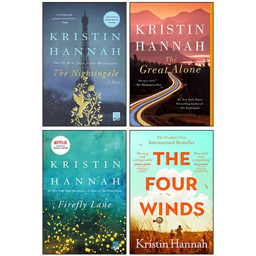 Kristin Hannah 4 Books Collection Set(The Four Winds, The Nightingale, The Great Alone, Firefly Lane)
