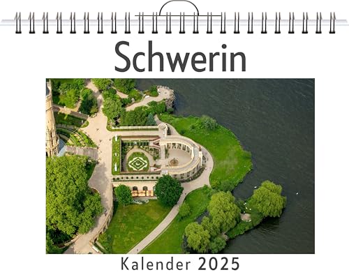 Schwerin - (Wandkalender 2025, Kalender DIN A4 quer, Monatskalender im Querformat mit Kalendarium, das perfekte Geschenk) von FlipFlop
