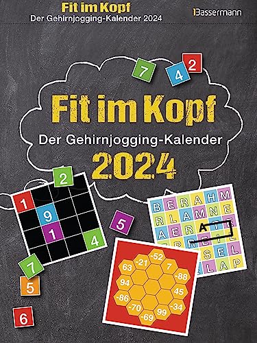Fit im Kopf - der Gehirnjogging-Kalender 2024. Jeden Tag Denksport mit dem beliebten Abreißkalender: Zahlen- und Worträtsel, Quizfragen, Logik- und ... Aufgaben und Um-die-Ecke-Denkspiele Fit im Kopf - der Gehirnjogging-Kalender 2024. Jeden Tag Denksport mit dem beliebten Abreißkalender: Zahlen- und Worträtsel, Quizfragen, Logik- und ... Aufgaben und Um-die-Ecke-Denkspiele