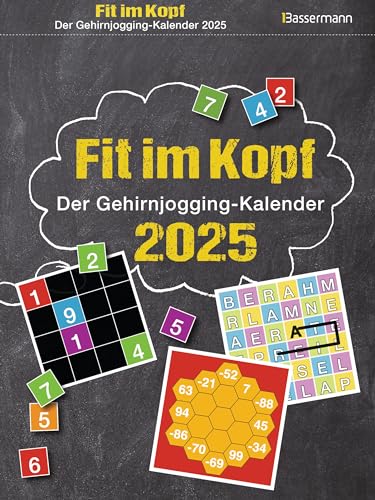 Fit im Kopf - der Gehirnjogging-Kalender 2025. Jeden Tag Denksport mit dem beliebten Abreißkalender: Zahlen- und Worträtsel, Quizfragen, Logik- und ... Aufgaben und Um-die-Ecke-Denkspiele Fit im Kopf - der Gehirnjogging-Kalender 2025. Jeden Tag Denksport mit dem beliebten Abreißkalender: Zahlen- und Worträtsel, Quizfragen, Logik- und ... Aufgaben und Um-die-Ecke-Denkspiele
