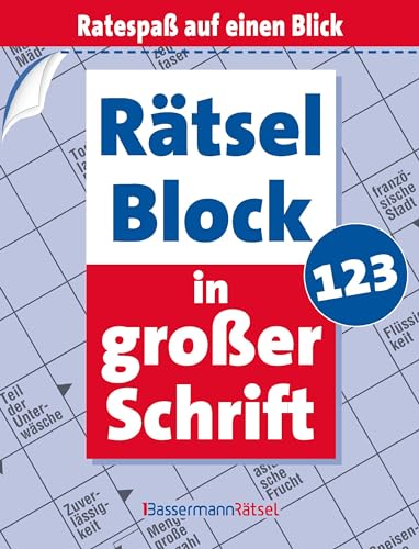 Rätselblock in großer Schrift 123 (5 Exemplare à 2,99 €) von Bassermann Verlag