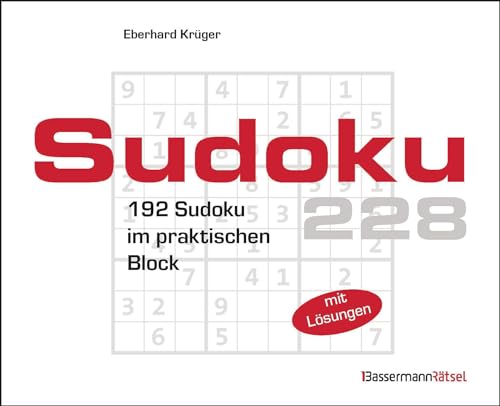 Sudokublock 228: 192 Sudoku im praktischen Block von Bassermann Verlag